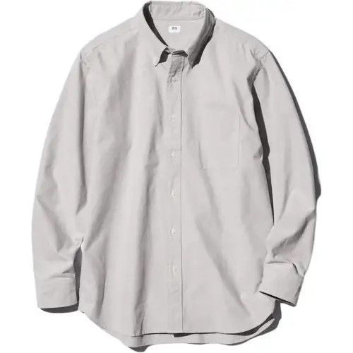 UNIQLO Shirts Unisex Lead Gray Lapel Moderate Other
