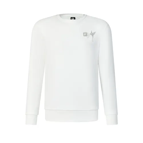 FILA Athletics EXPLORE High Crown, Solid Color Knitted Fabric Fleece Lined Pullover Sweatshirt Men's Snow