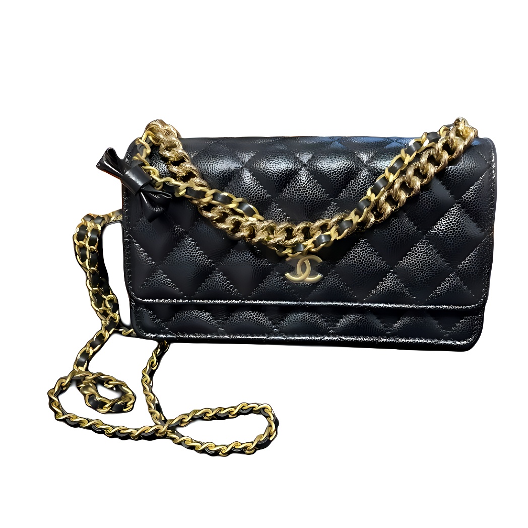 Женская сумка Chanel WOC 24S (черная) — фото 2