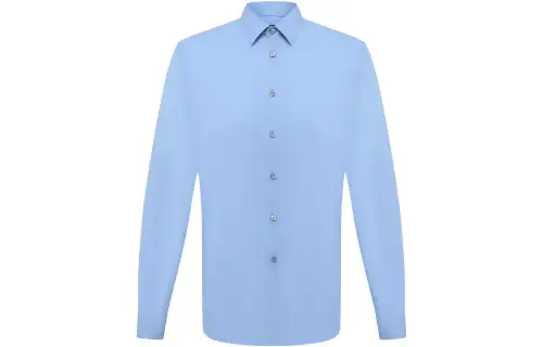 PRADA Shirts Men's Blue Lapel Moderate Shirt