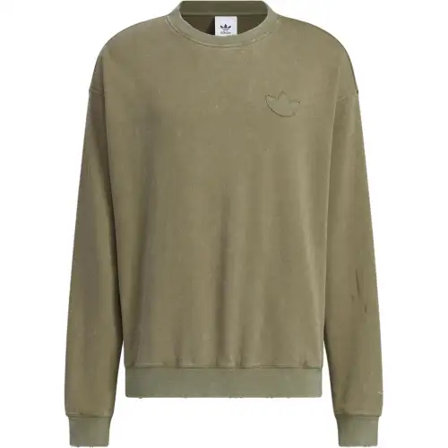 Adidas Originals WASHEDCREW SWEATSHIRT Men's Strata Olive Green