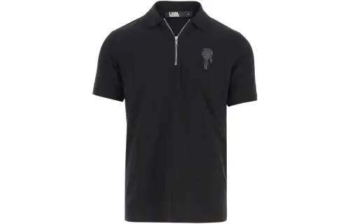 KARL LAGERFELD / Karl Lagerfeld Jeans Logo-appliqué Cotton Polo Shirt