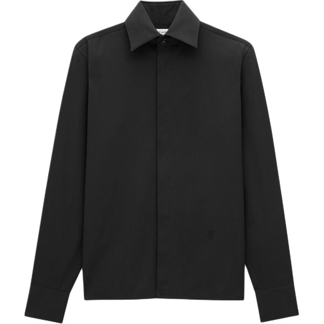Мужская рубашка SAINT LAURENT Logo (черная)