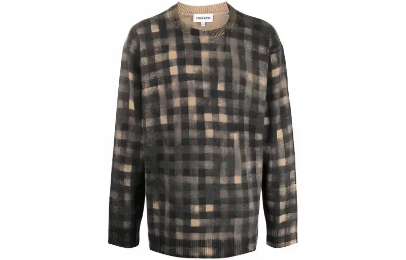 KENZO Sweaters Men's Brown Crew Neck Moderate