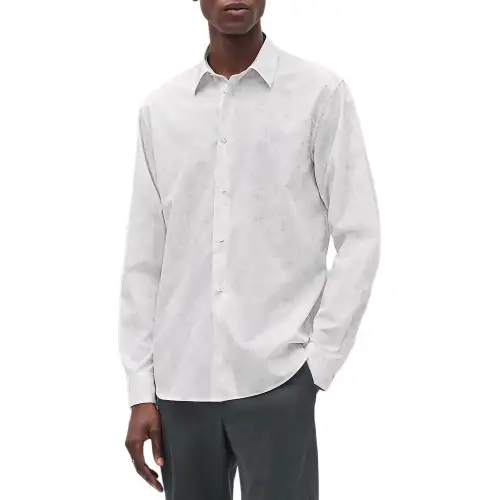 HERMES Shirts Men's White Lapel Moderate Other