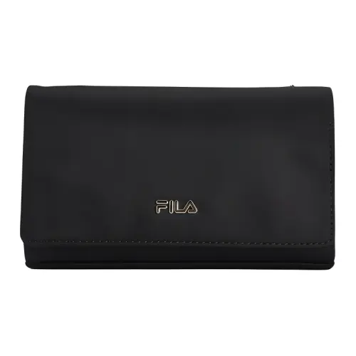 FILA Fabric Shoulder Bag, Crossbody Bag Regular Women's Jet Black