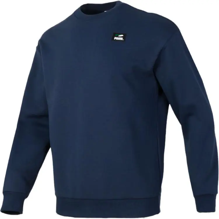 PUMA Sweatshirts Men's Blue Crew Neck Moderate Straight Fit