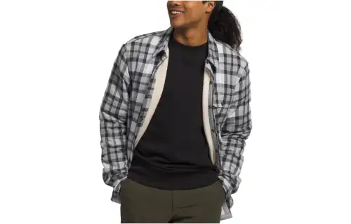 THE NORTH FACE Shirts Men's Gray Lapel Moderate Shirt
