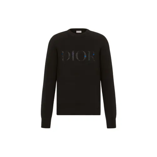 DIOR Quarterly New Products Sweaters Men's Black Crew Neck Moderate Other