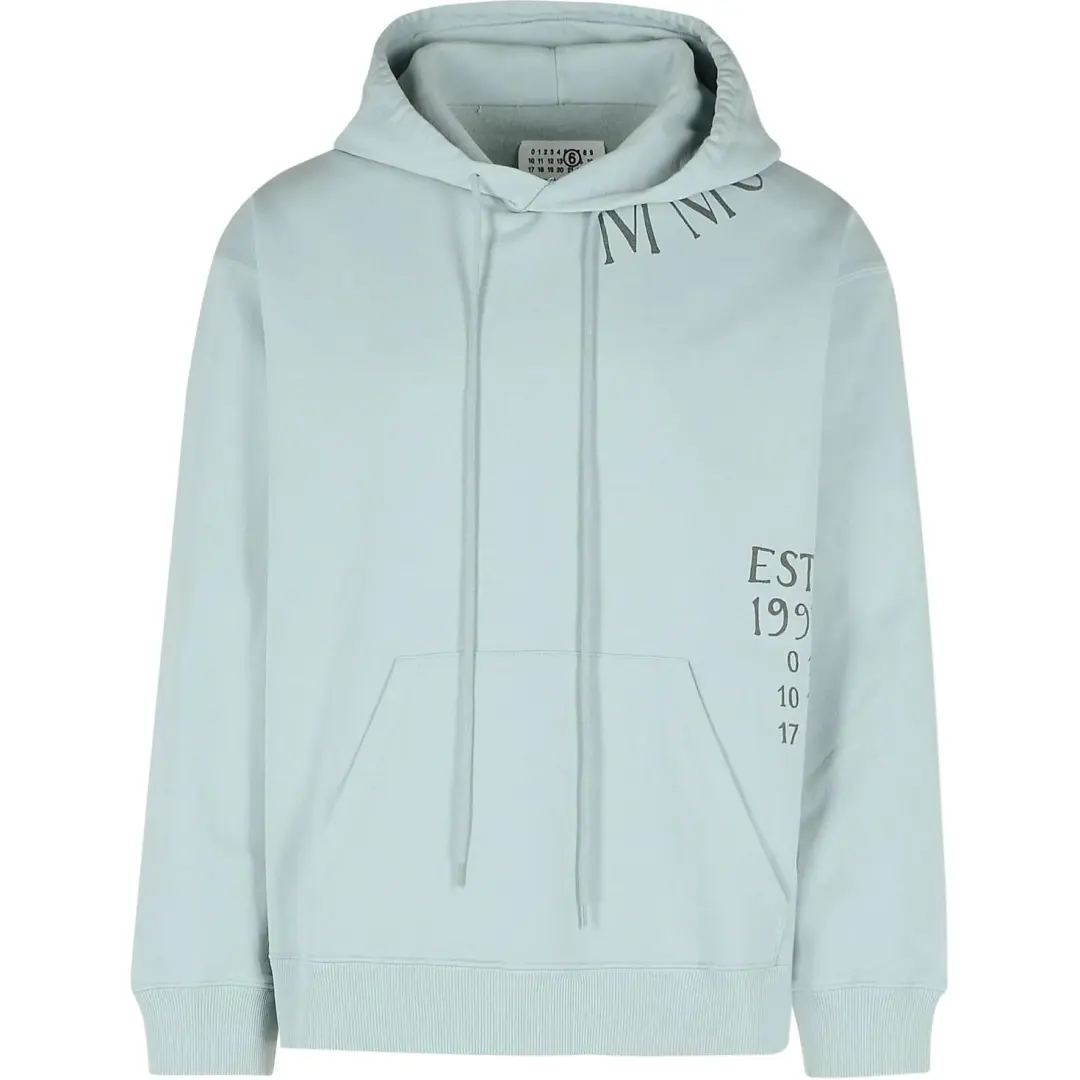 MM6 Maison Margiela Numbers Printed Drawstring Hoodie
