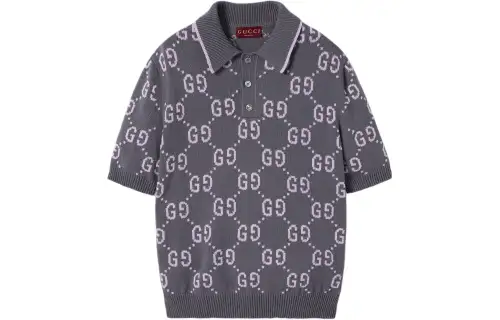 GUCCI FW24 Polo Shirt Men's Dark Gray