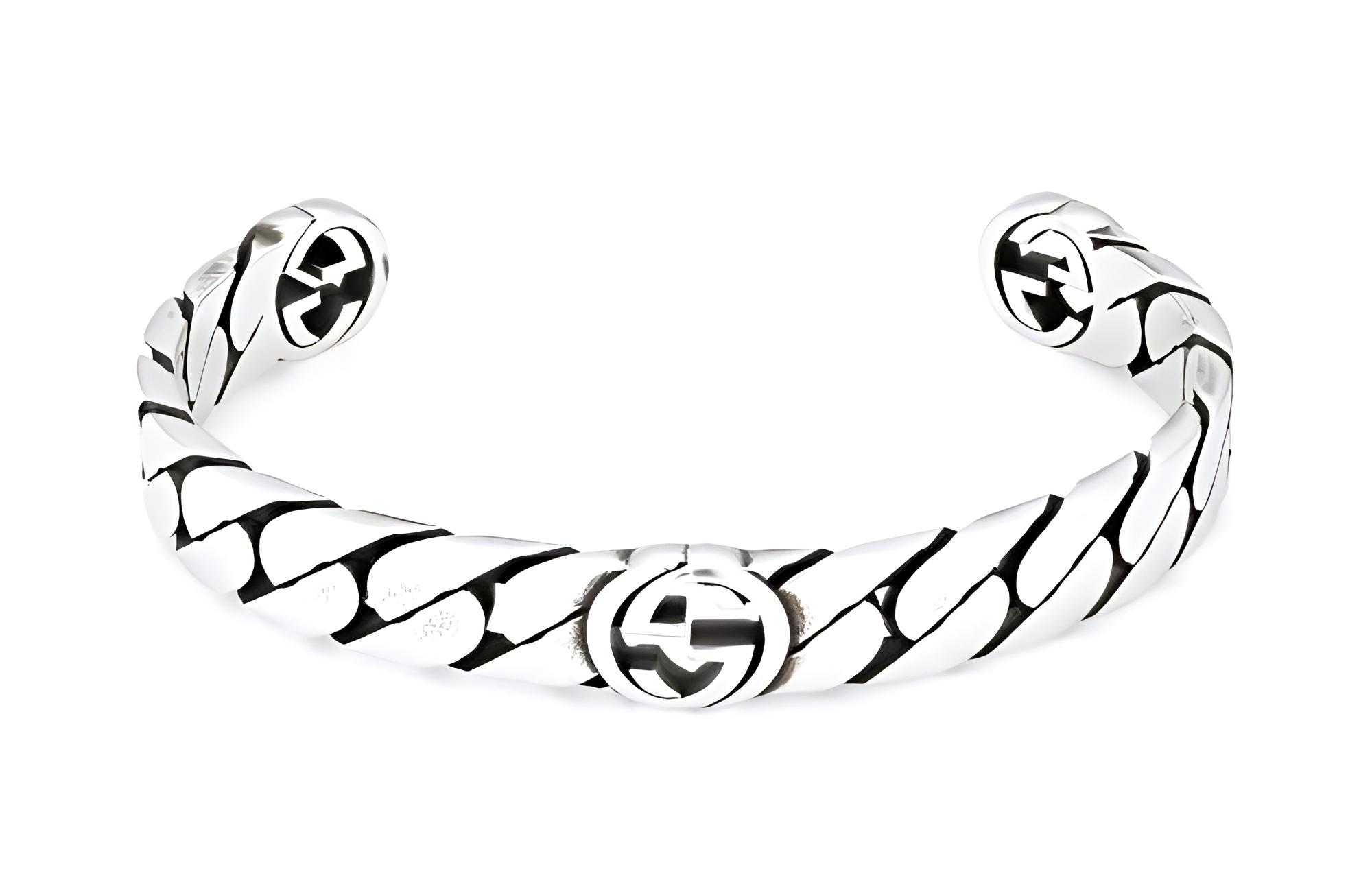Серебряный браслет Gucci 661528-J8400-0728 (серебряный) — фото 2
