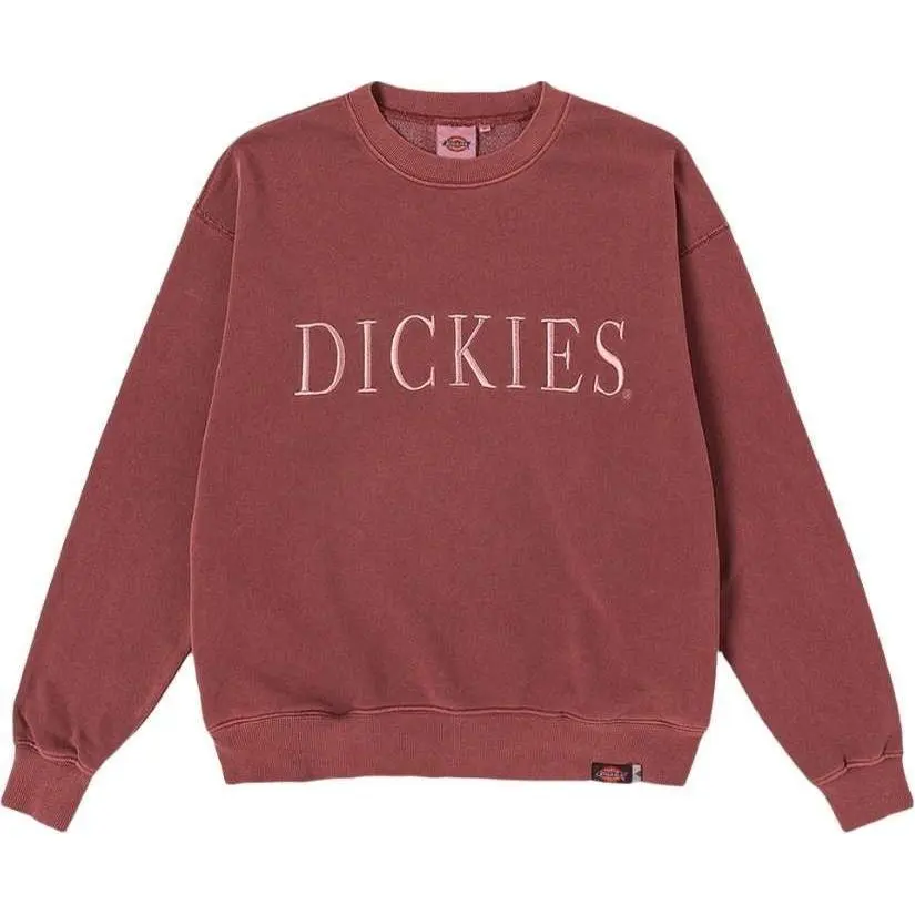 Dickies Sweatshirts Unisex Red Crew Neck Moderate Regular