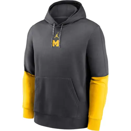 Jordan Michigan Wolverines Sideline Team Issue Club Men's Nike College Pullover Hoodie