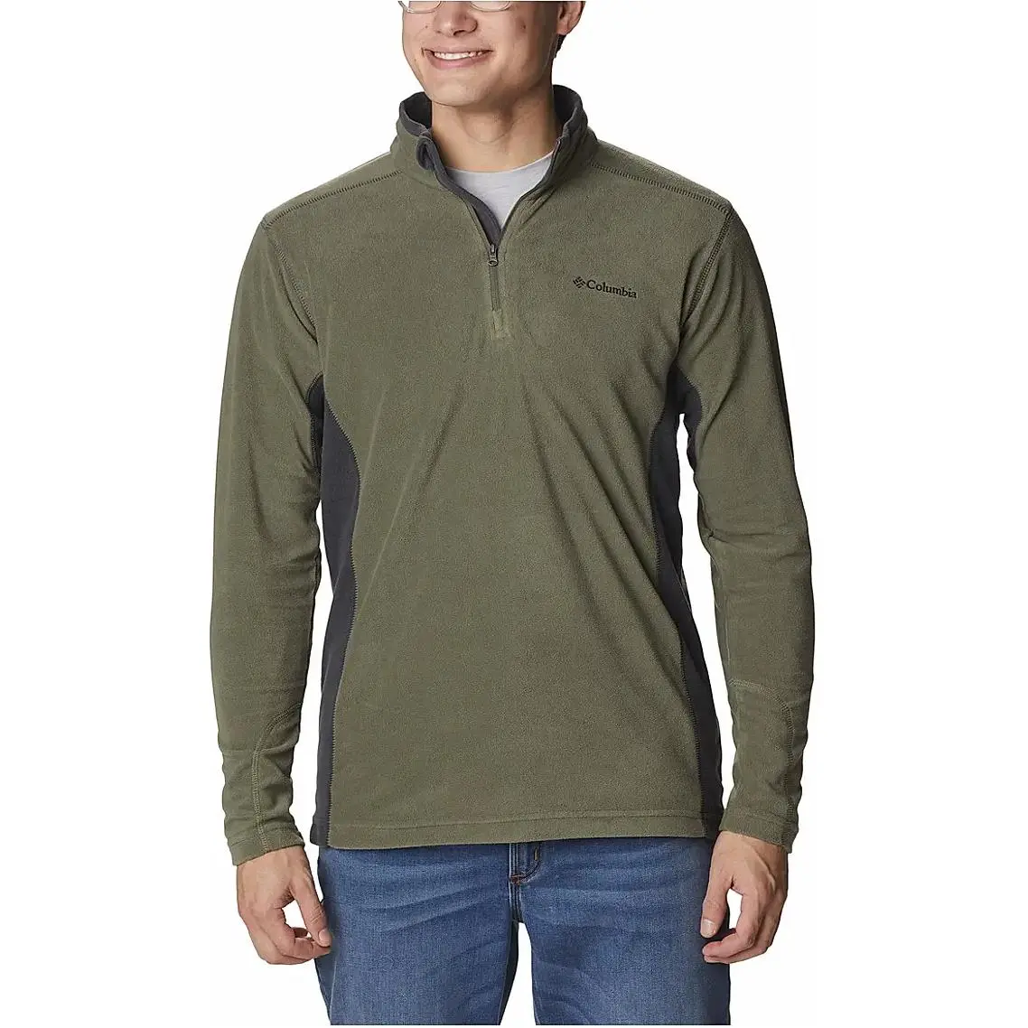 Columbia Klamath Range 2 Mens Olive II Half Zip Sweatshirt Men's Stone Green