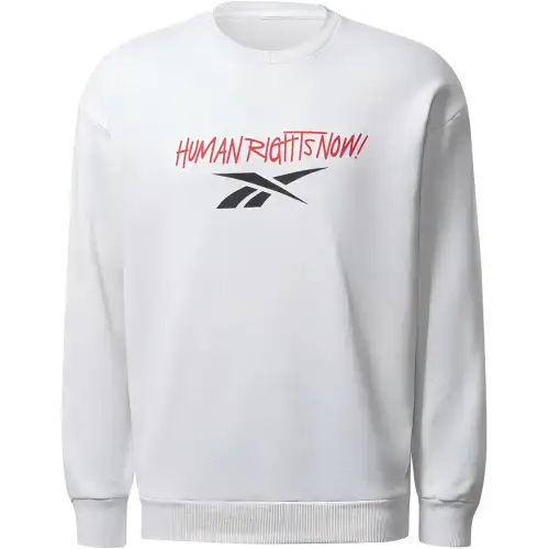 Reebok Sweatshirts Men's White Crew Neck Moderate