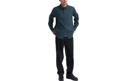 UNIQLO Shirts Unisex Camel Pointed Collar Moderate Other