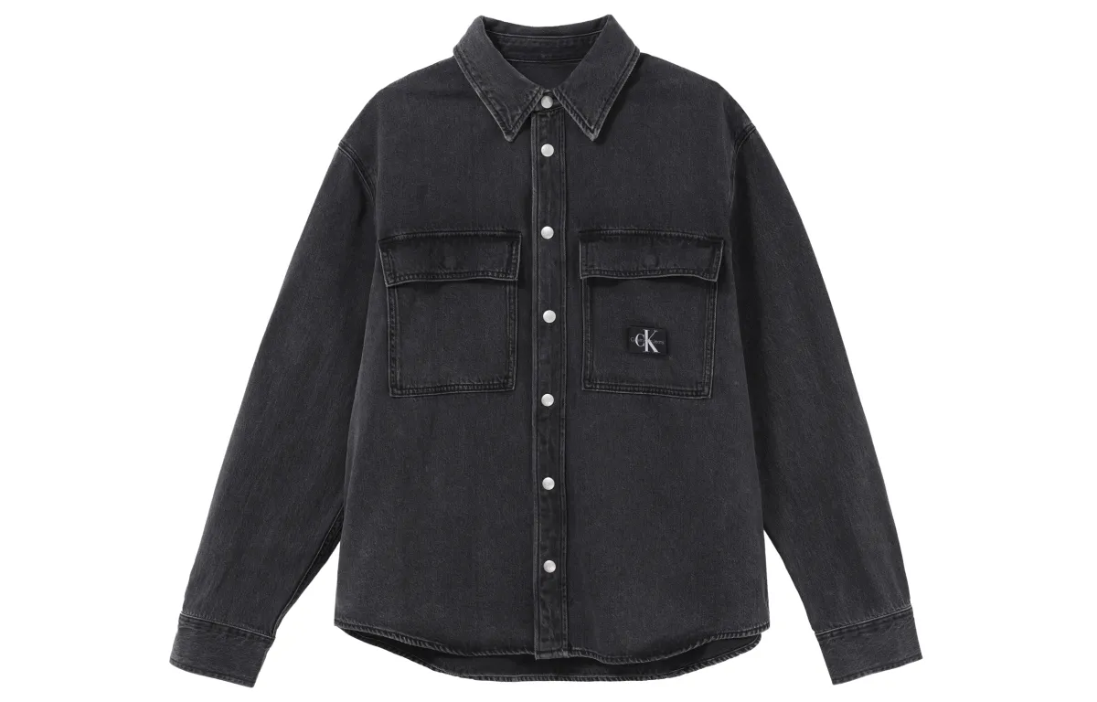 Calvin Klein Jeans Logo patch Denim Shirt