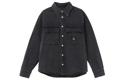 Calvin Klein Jeans Logo patch Denim Shirt