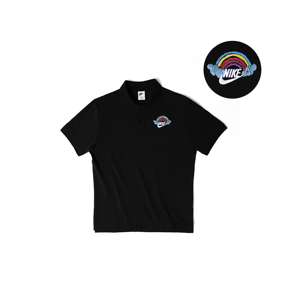 Nike Polo Shirts Unisex Black Polo Collar Moderate Straight Fit