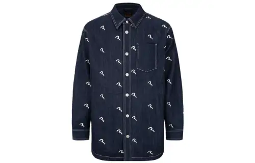 EVISU FW23 Shirt Unisex Denim Blue