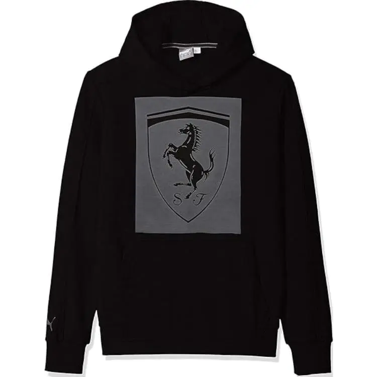 PUMA Sweatshirts Men's Black Hooded Moderate Regular
