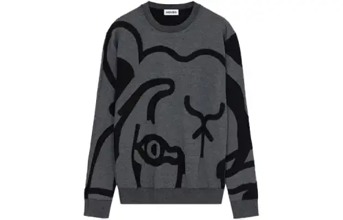 KENZO Sweaters Men's Coal Black Crew Neck Moderate Other