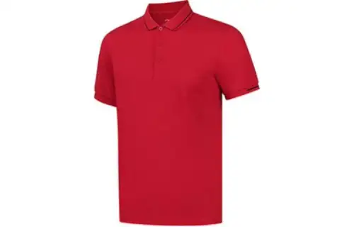 Li Ning Polo Shirt Men's Bull Red
