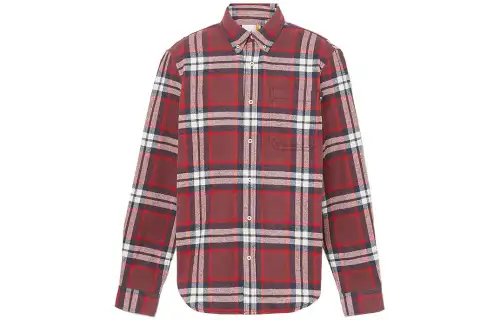 Timberland Shirts Men's Red Pointed Collar Moderate Other
