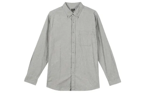 UNIQLO Shirts Unisex Smoke Gray Pointed Collar Moderate Other