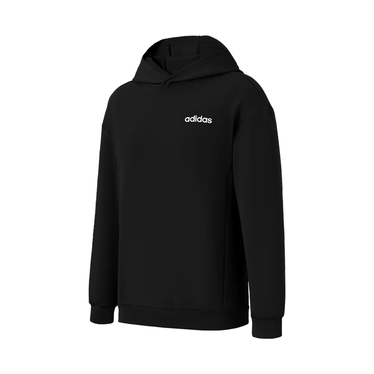 Adidas Sweatshirts Men's Black Hooded Moderate Straight Fit