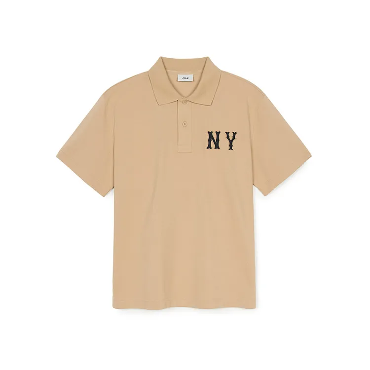 MLB New York Yankees Polo Shirt Unisex Light Beige