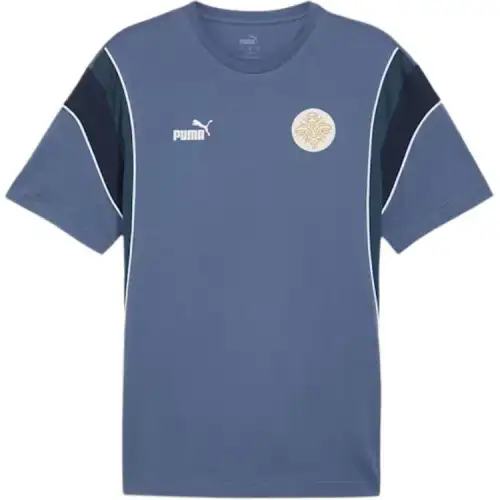 PUMA T Shirts Men's Ink Blue Crew Neck Moderate