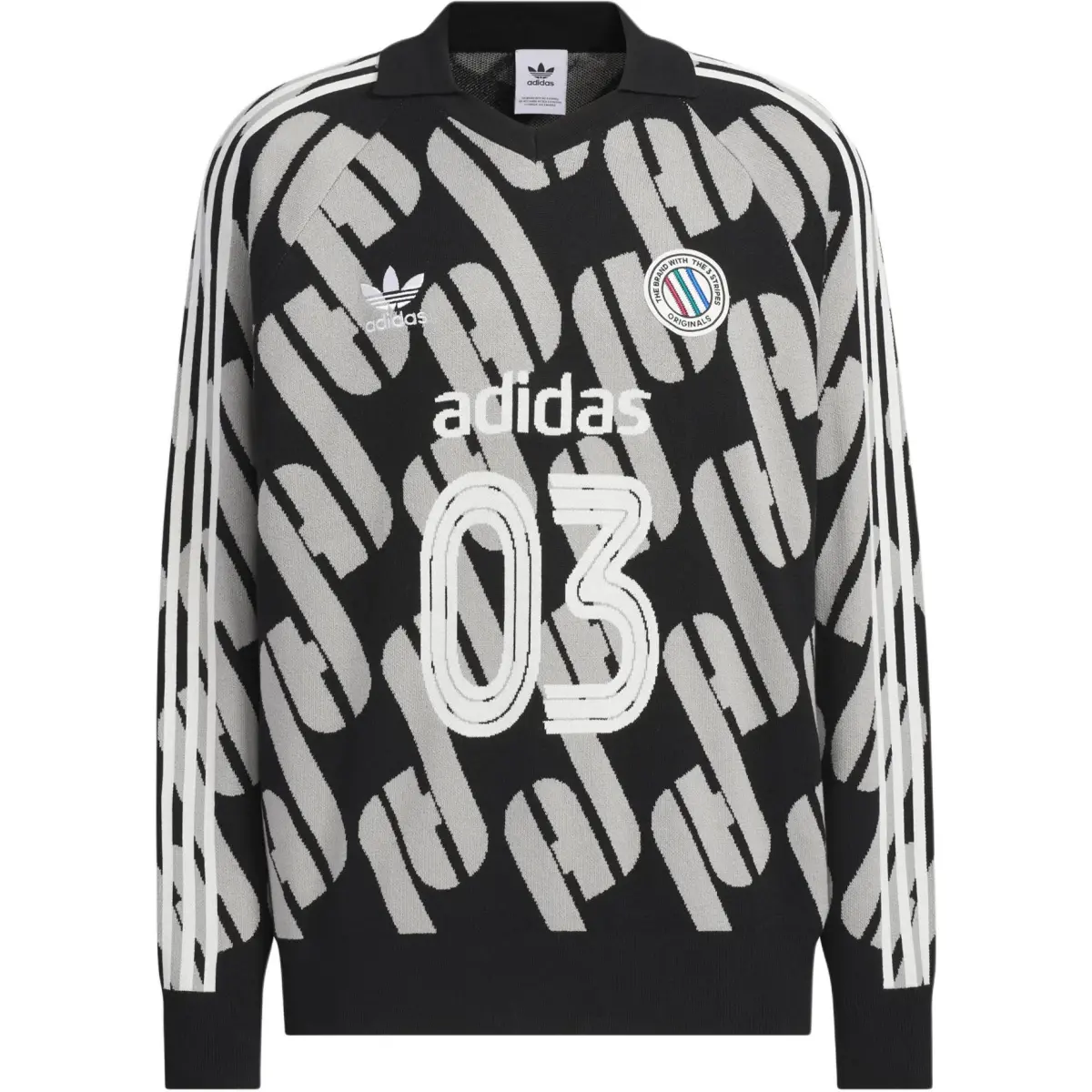 Adidas Originals ADCBC POLO U Adicolor Sweatshirt Unisex Black/Medium Heather Gray