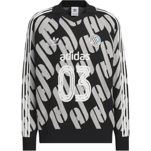 Adidas Originals ADCBC POLO U Adicolor Sweatshirt Unisex Black/Medium Heather Gray