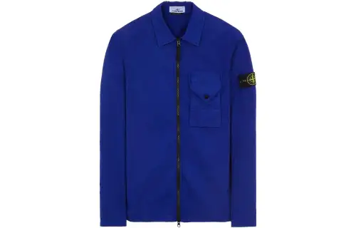 STONE ISLAND Shirts Men's Blue Lapel Moderate Other