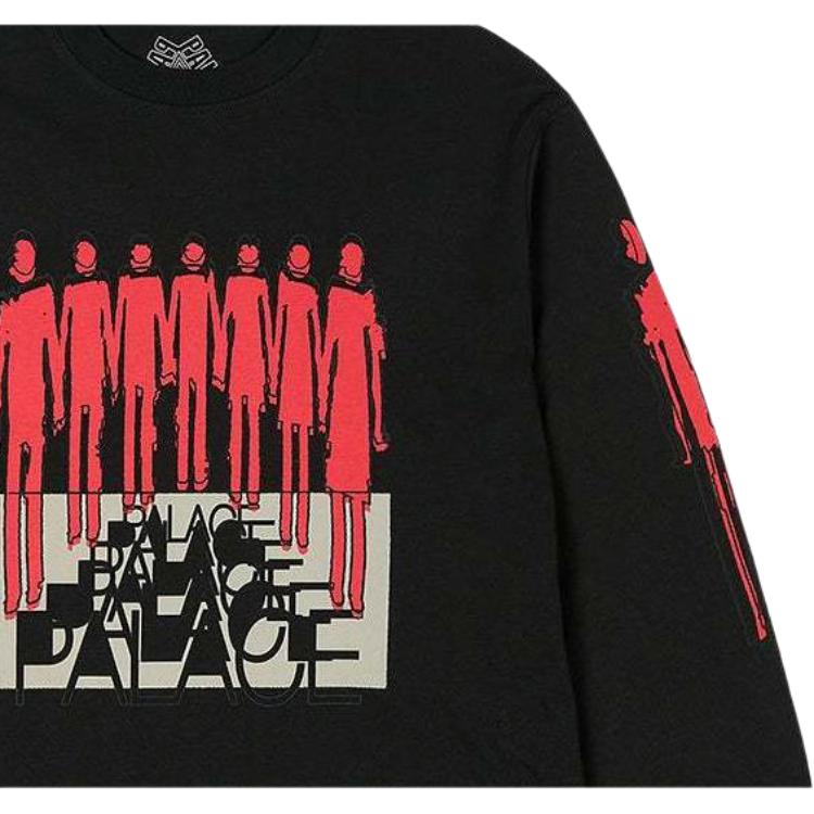 Худи Palace SS24 REPEATER LONGSLEEVE (черное) — фото 4