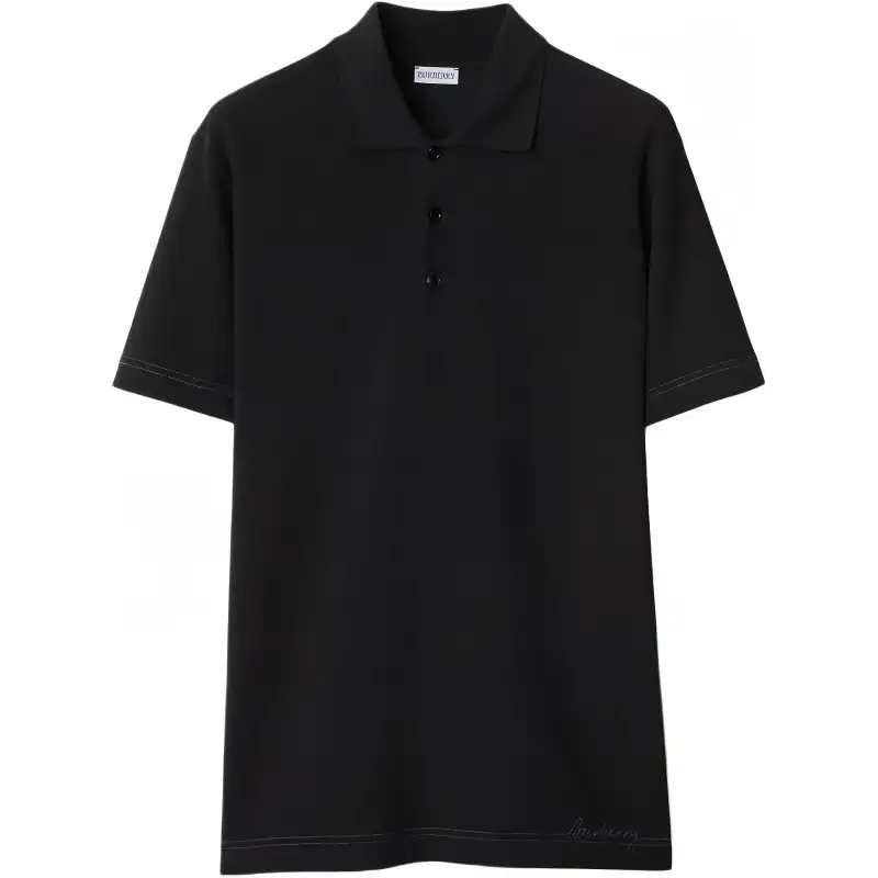 Burberry logo-embroidered cotton polo shirt