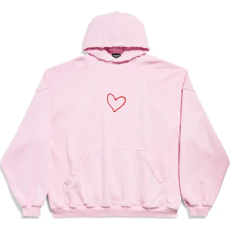 Balenciaga Sweatshirt Loose Fit Unisex Light Pink