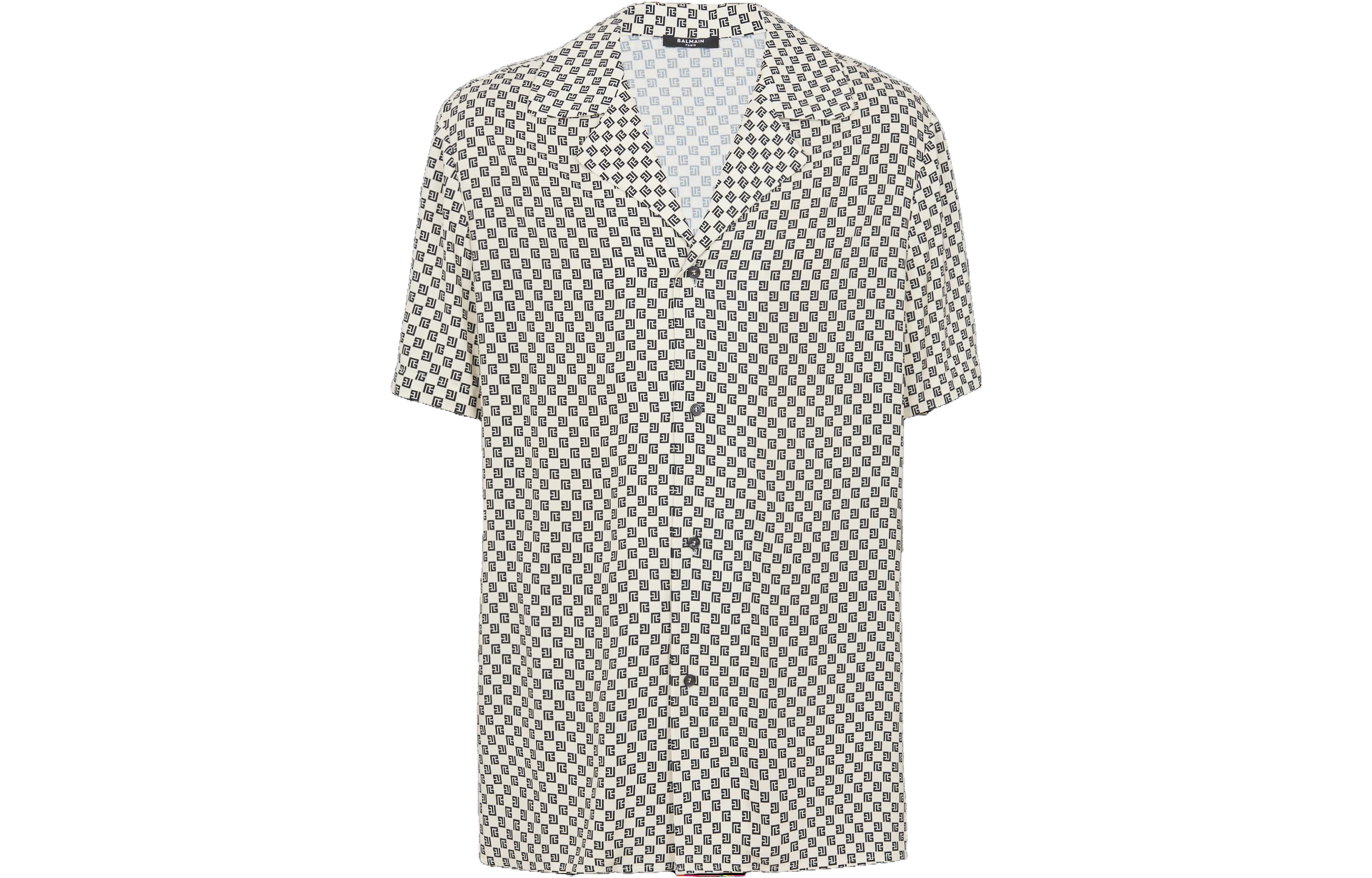 Мужские футболка BALMAIN Mini Monogram (белая)