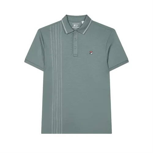 FILA Fila HERITAGE Casual Short-Sleeved Polo Shirt Men's Cavalry Green