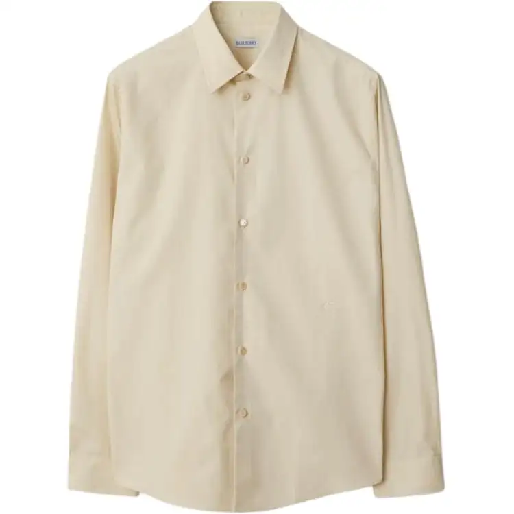 Burberry Shirts Men's Beige Pointed Collar Moderate Other