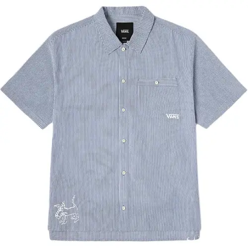 Vans Shirt Men's Blue White Stripes