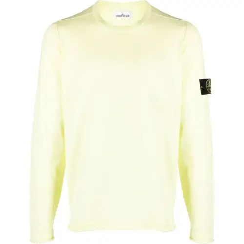 STONE ISLAND Compass-appliqué Cotton-blend Jumper