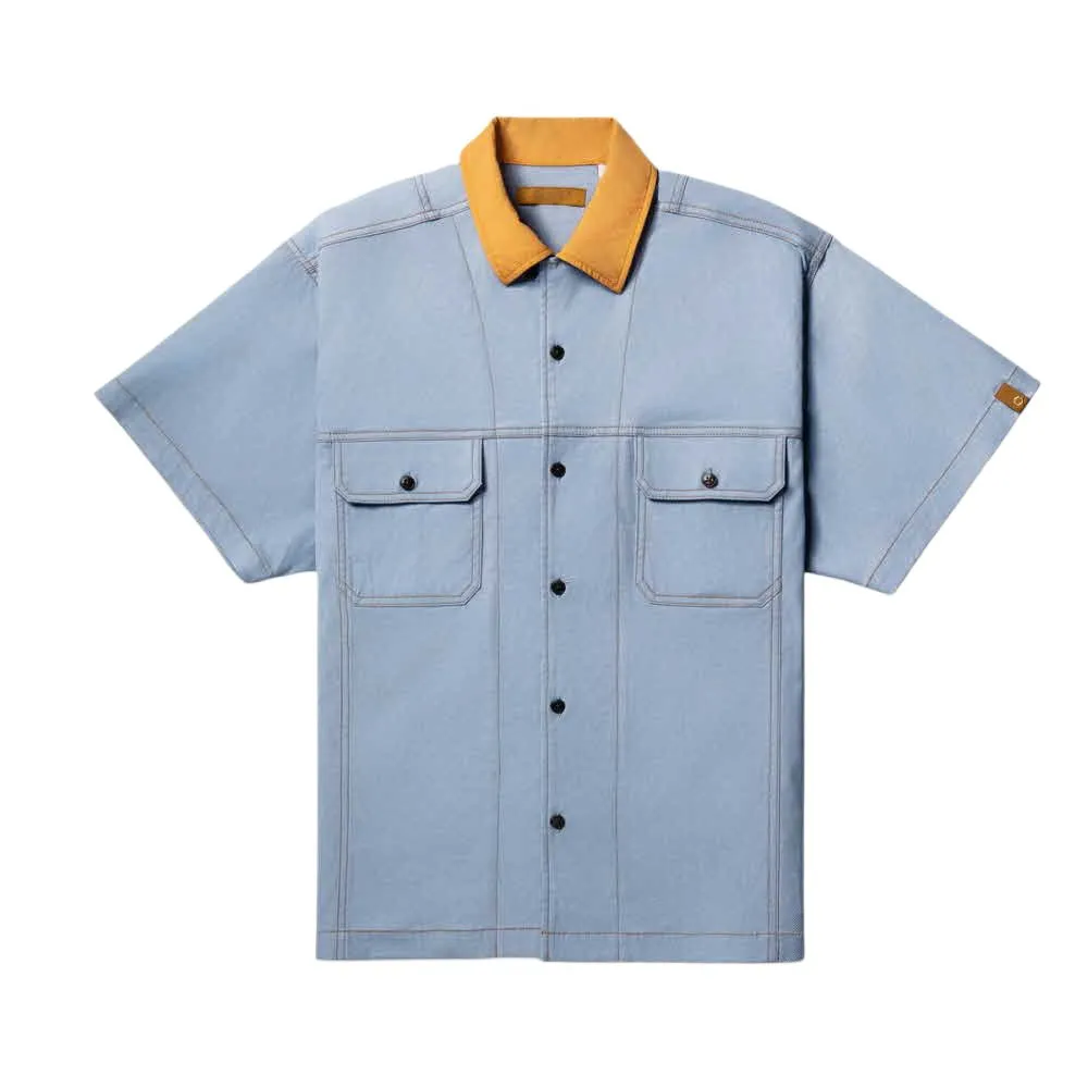 Timberland Shirts Men's Blue Lapel Moderate Workwear