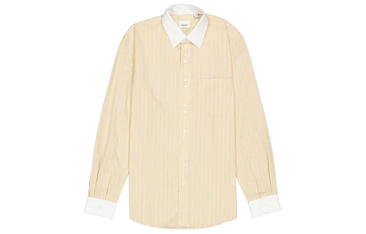 Burberry Shirts Men's Sesame Pointed Collar Moderate Other