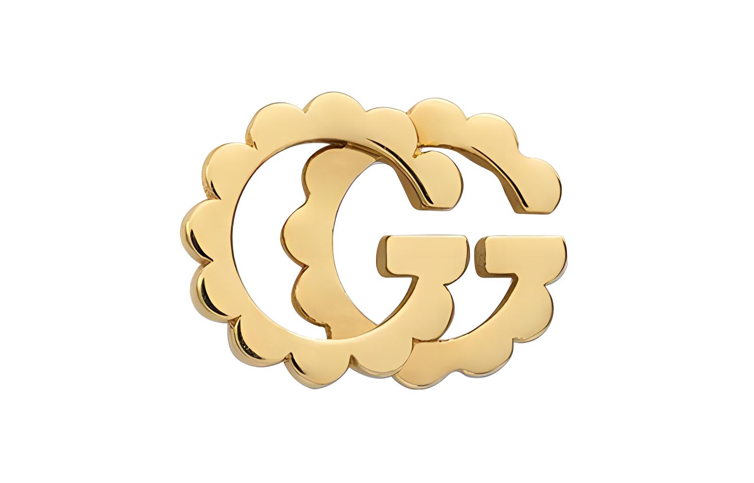 GUCCI GG Running 18K Gold Earrings Unisex Gold