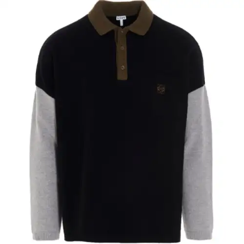 LOEWE SS21 Loose Fit Knitwear Men's Black