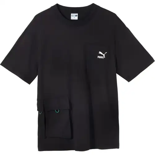 PUMA Drop Shoulder Sleeve T Shirt Men's Black