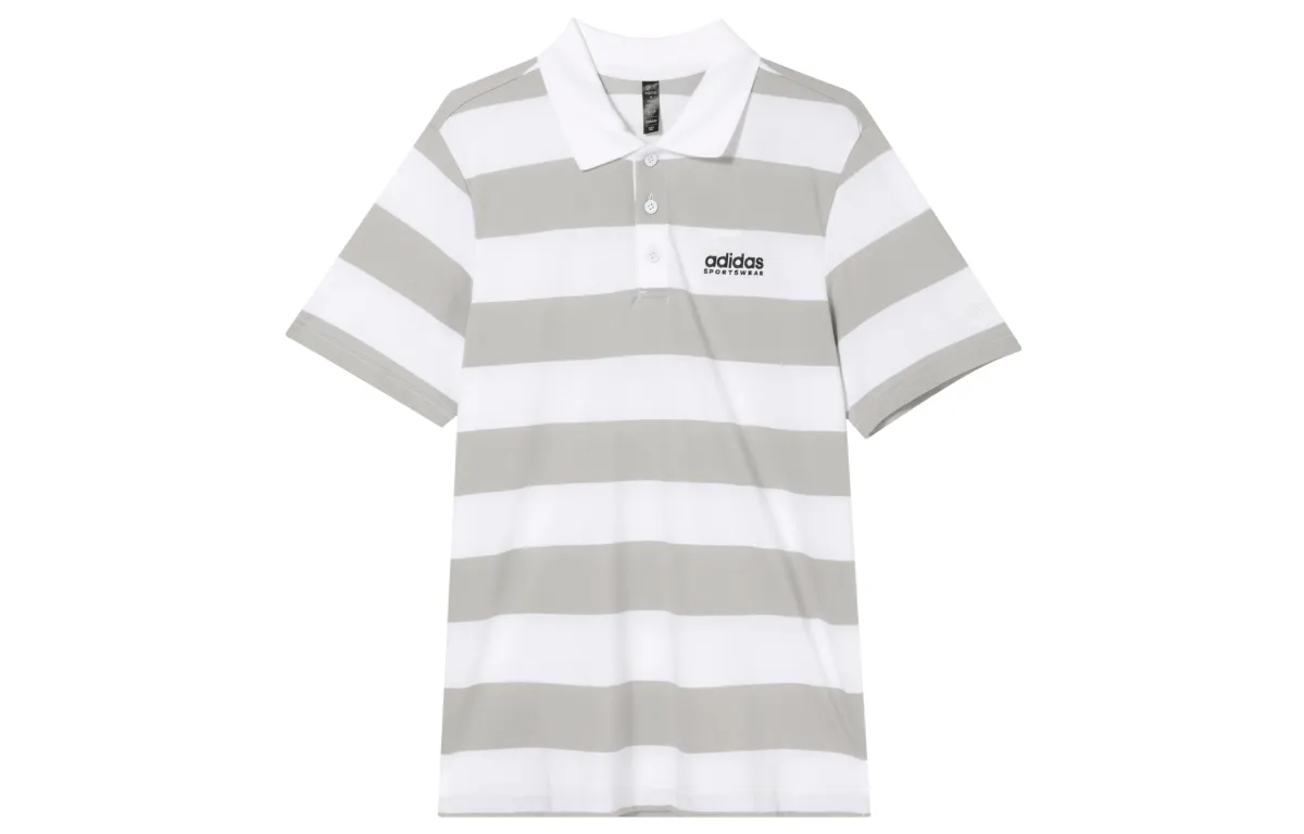 Adidas Polo Shirt Men's White/Light Gray